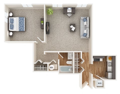The Preston Floor Plan at The Mount Royal, Baltimore, MD, 21202